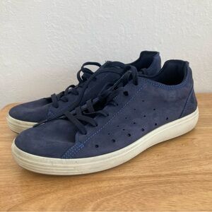 Ecco Soft 7 Men's Navy Blue Nubuck Shoes Low Top Sneaker Casual EU 41 / US 8